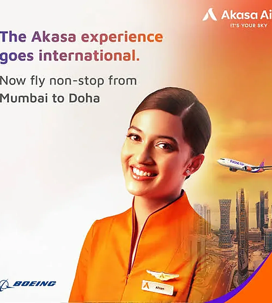 Cabin crew styling for the Akasa Air international launch campaign